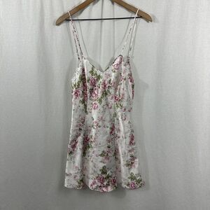 Fredricks Of Hollywood Vneck Floral Cottagecore Vintage Slip Dress Womens Size S